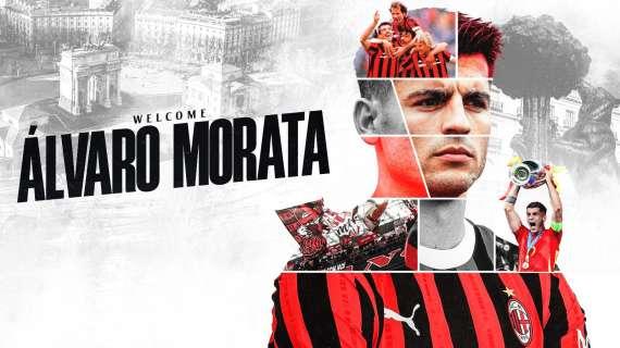 UFFICIALE: Alvaro Morata è un nuovo giocatore del Milan. Indosserà la 7