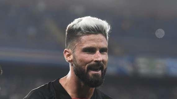 Giroud, otto tiri contro il Napoli: mai nella sua carriera nei maggiori cinque campionati europei ne ha tentati di più in un singolo incontro