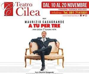 Teatro:” MAURIZIO CASAGRANDE A “TU PER TRE” dal 10 al 20 novembre al Teatro Cilea.