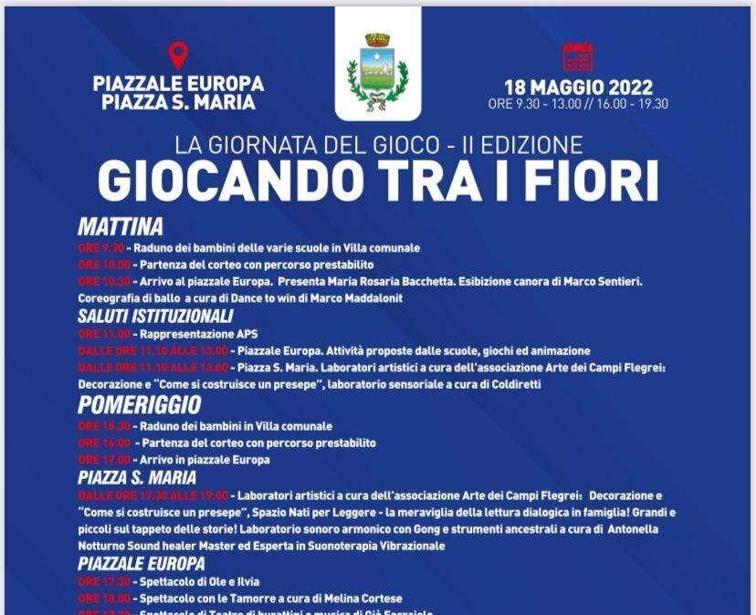Eventi:”Domani Marco Sentieri in concerto a Quarto per la “Giornata del Gioco – II EDIZIONE GIOCANDO TRA I FIORI”