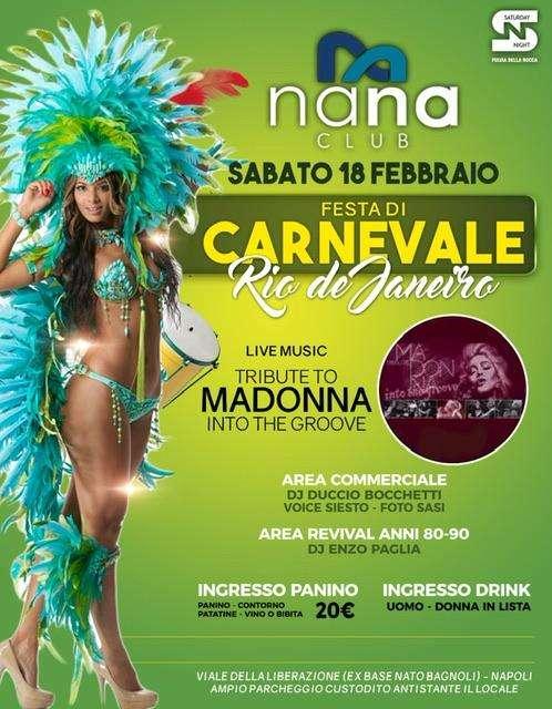 Eventi: Grande evento sabato prossimo al Nana Club, con la musica degli anni 80 e 90”.