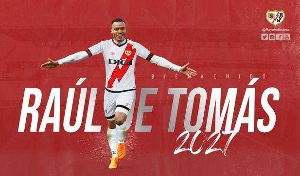 Raúl de Tomás torna a vestire la casacca del Rayo Vallecano