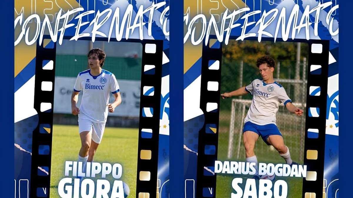 Mestrino United, confermati Giora e Sabo: prodotti della cantera biancoblù