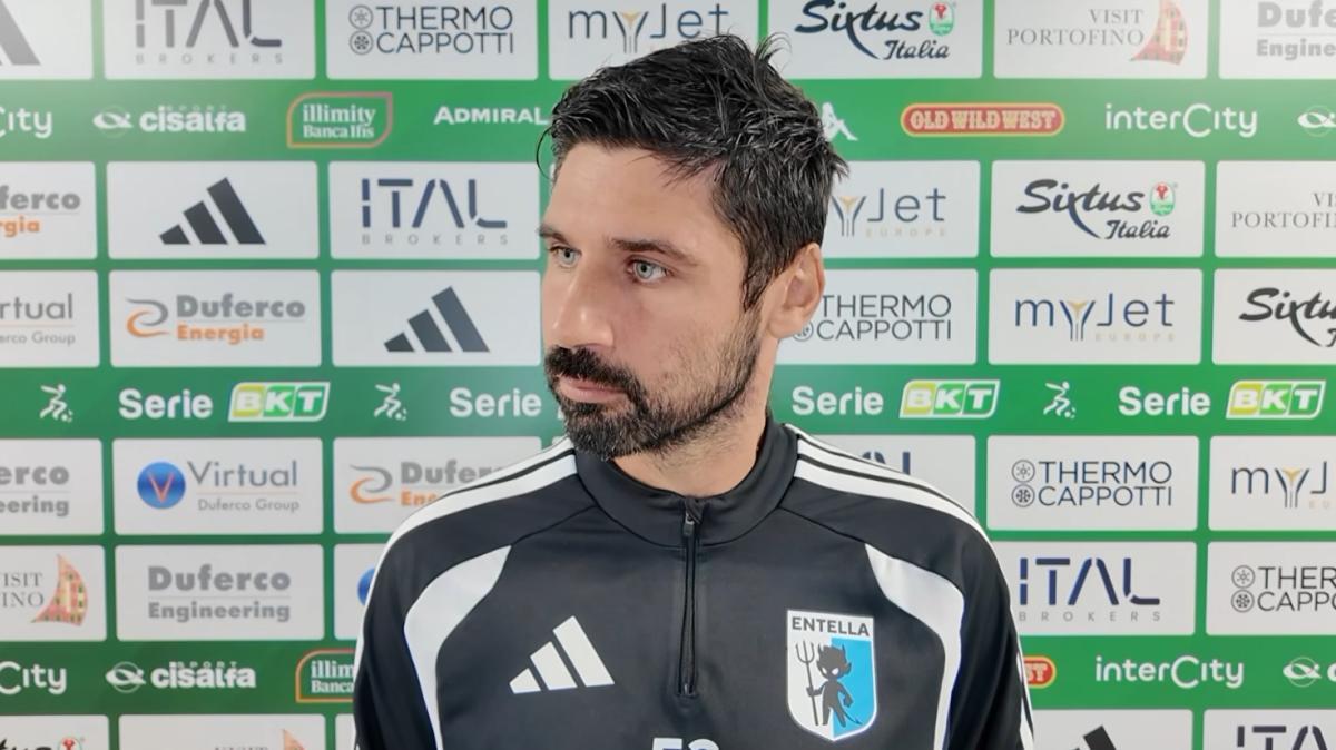 Verso Entella-Mantova, Chiapella: «Gara tosta e di duelli. Il turnover? Metto in campo i migliori, non boccio nessuno»
