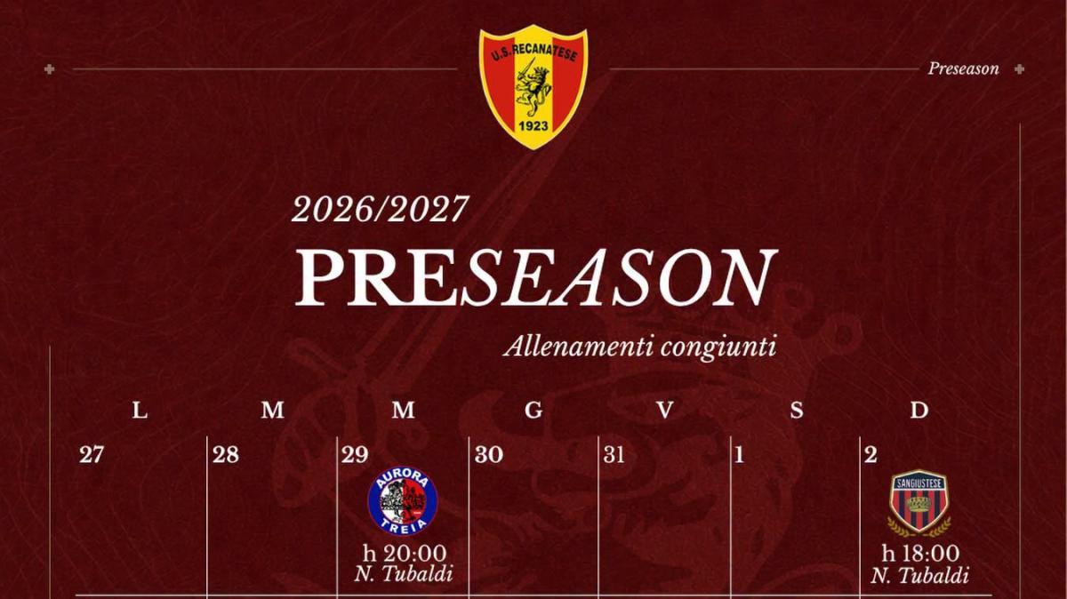 Recanatese, ricchissimo programma estivo: sette amichevoli tutte al Tubaldi