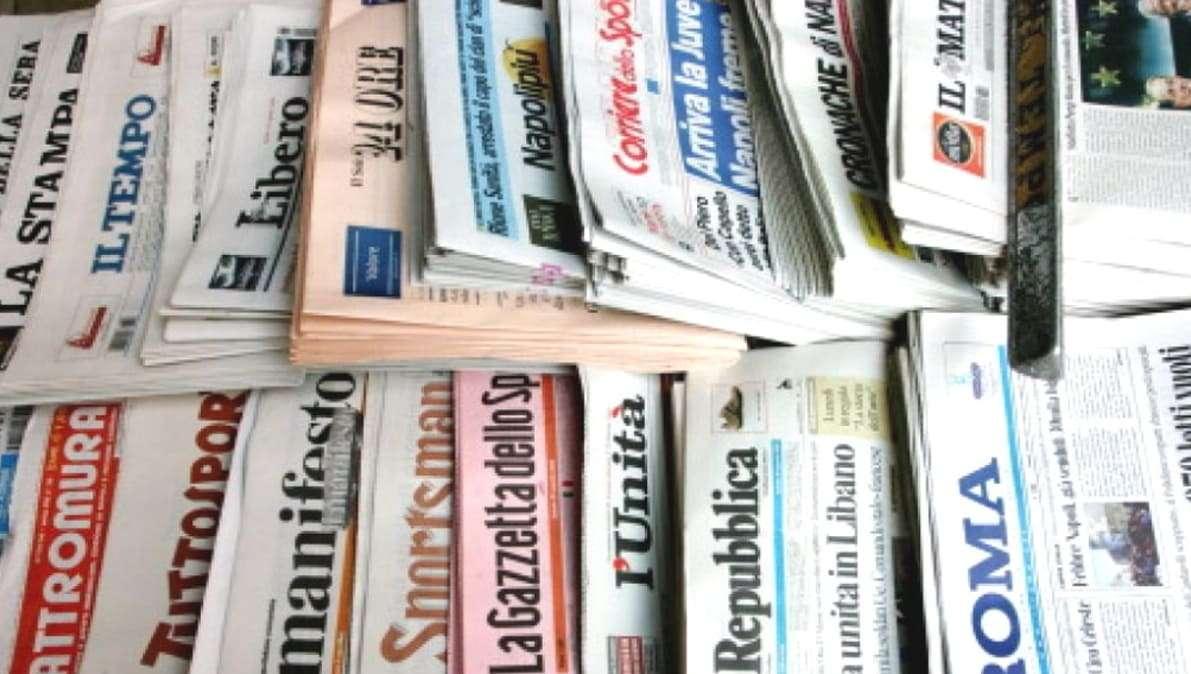 Rassegna stampa - Ecco le prime pagine dei quotidiani in edicola oggi