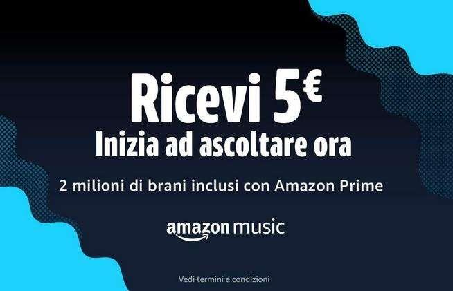 CLAMOROSO! Ascolta una canzone ed Amazon ti regala 5 euro!
