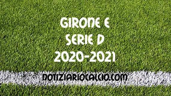 Serie D 2020-2021 - Girone E: la classifica dopo il recupero odierno