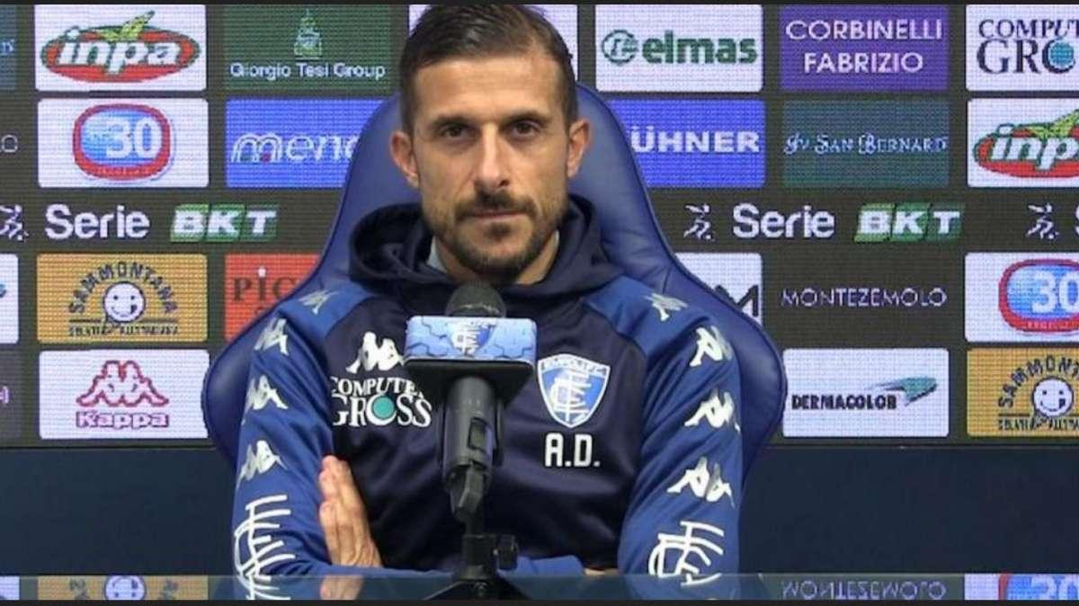 Empoli, mister Dionisi: «Dovremo essere meno pesanti di testa rispetto alla partita con la Sampdoria»