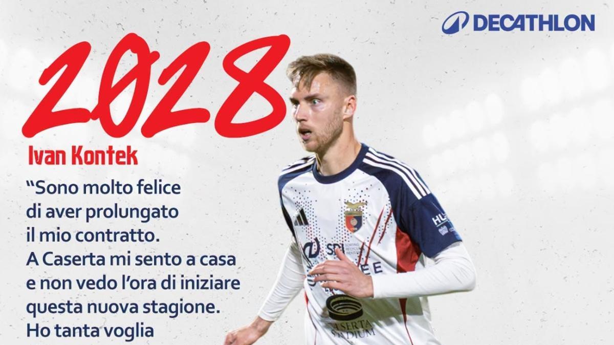Kontek rinnova con la Casertana fino al 2028: «Qui mi sento a casa»