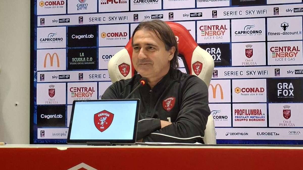 Perugia, Tedesco esulta dopo il blitz di San Benedetto: «Ho scelto io il modulo per valorizzare i nuovi, non accetto imposizioni»