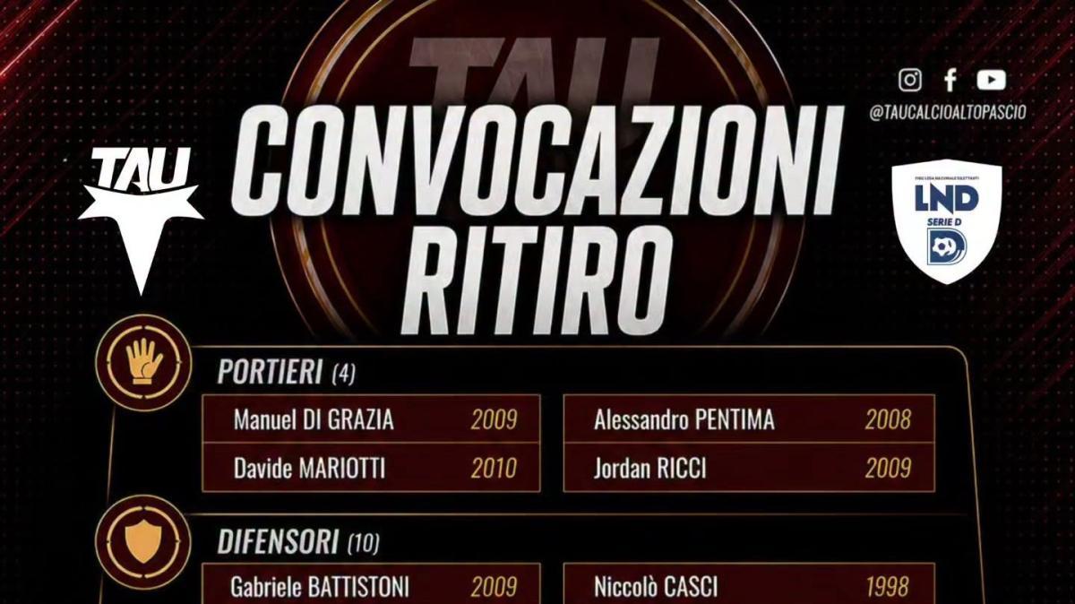 Tau Altopascio, al via la preparazione estiva: i convocati e le prime novità per mister Maraia