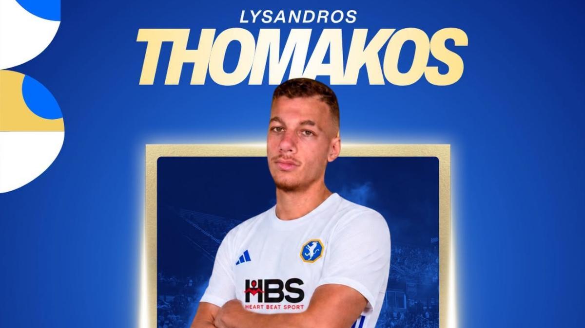 La Fidelis Andria annuncia l'ingaggio dell'attaccante greco Lysandros Thomakos