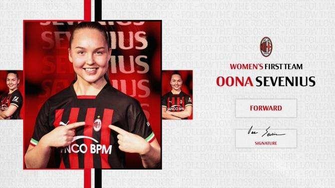 UFFICIALE: Milan, tesserata la svedese Oona Sevenius