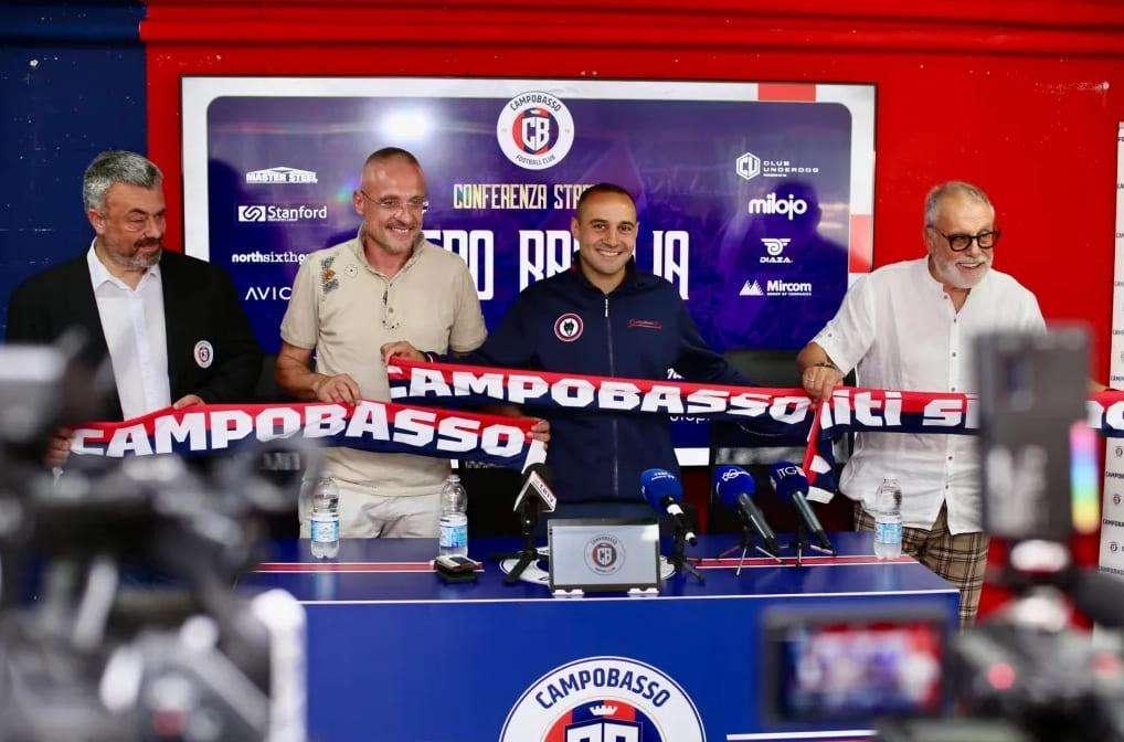 Campobasso, si presenta Braglia: «Qua c'è fame di calcio. Mi mancava il casino del Sud»