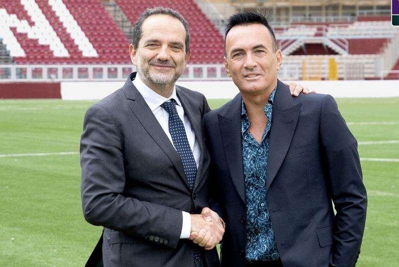 Il presidente della Lega Pro Matteo Marani in visita al Trapani Calcio