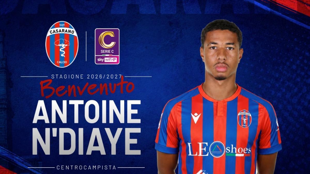 Casarano, colpo a centrocampo: arriva N'Diaye in prestito dal Bologna