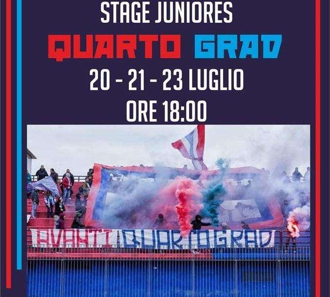 Quarto Grad, dal 20 al 23 luglio stage per allestire la Juniores