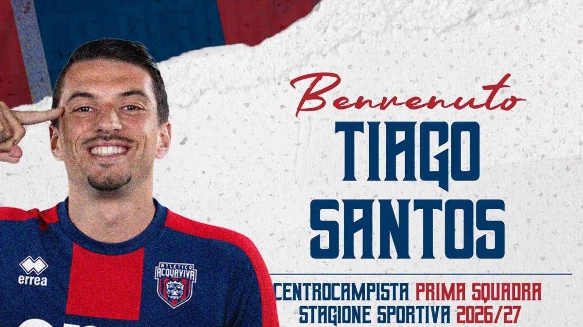 Atletico Acquaviva, preso il centrocampista portoghese Tiago Santos
