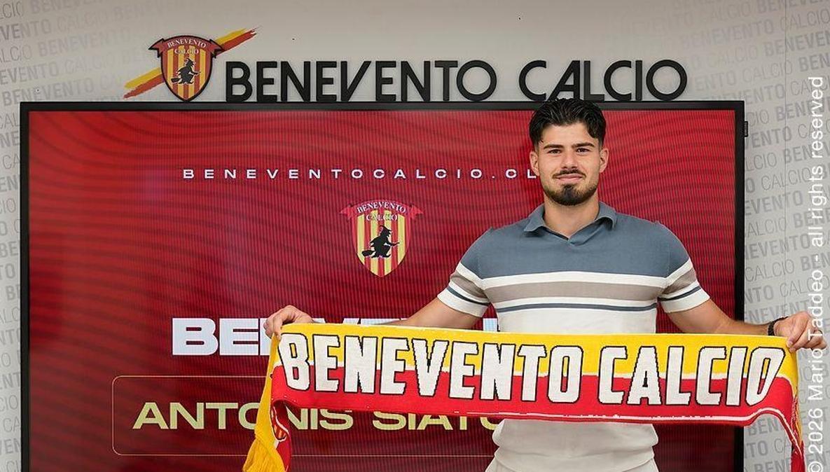 Il Benevento pesca in Serie C: arriva il centrocampista greco Siatounis