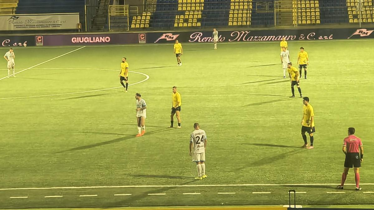 Giugliano-Sorrento, avanti i rossoneri in Coppa: il report