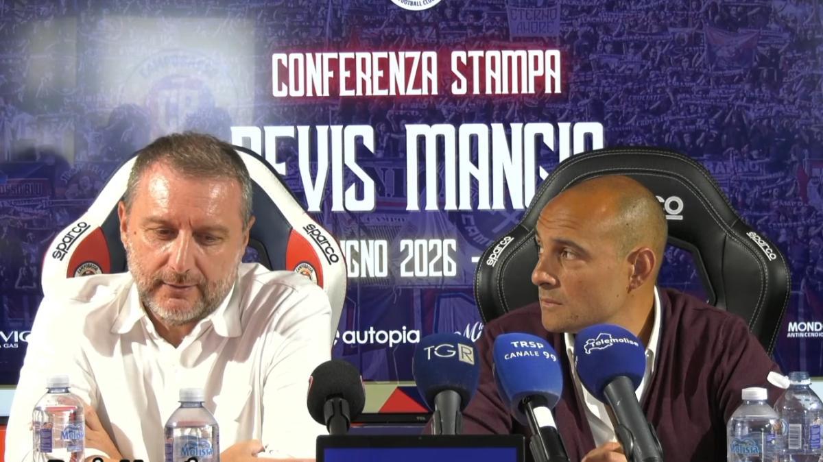 Campobasso, Mangia si presenta: «Ho scelto le persone. Moduli? Contano le caratteristiche dei giocatori. E vi racconto di Vincenzo Cosco...»