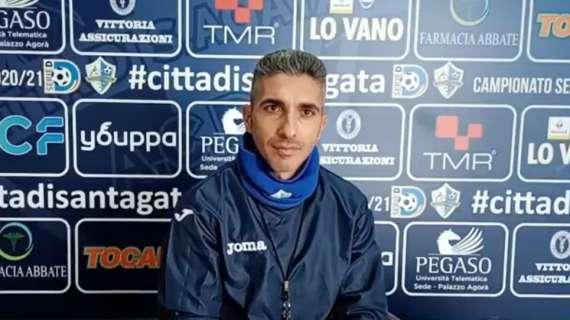 Sant'Agata, mister Giampà: «Siamo pronti, alibi zero, dobbiamo fare una grande prestazione e cercare di vincere»