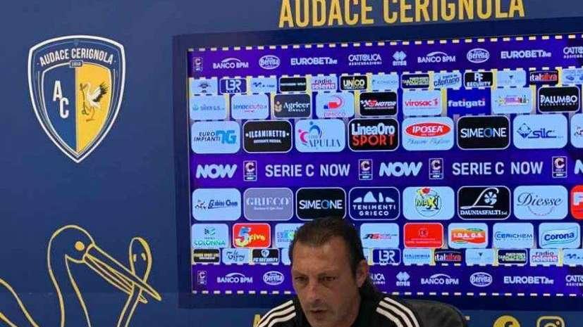 Audace Cerignola, mister Raffaele: «Nessun esperto ci avrebbe messo oggi al comando della classifica»