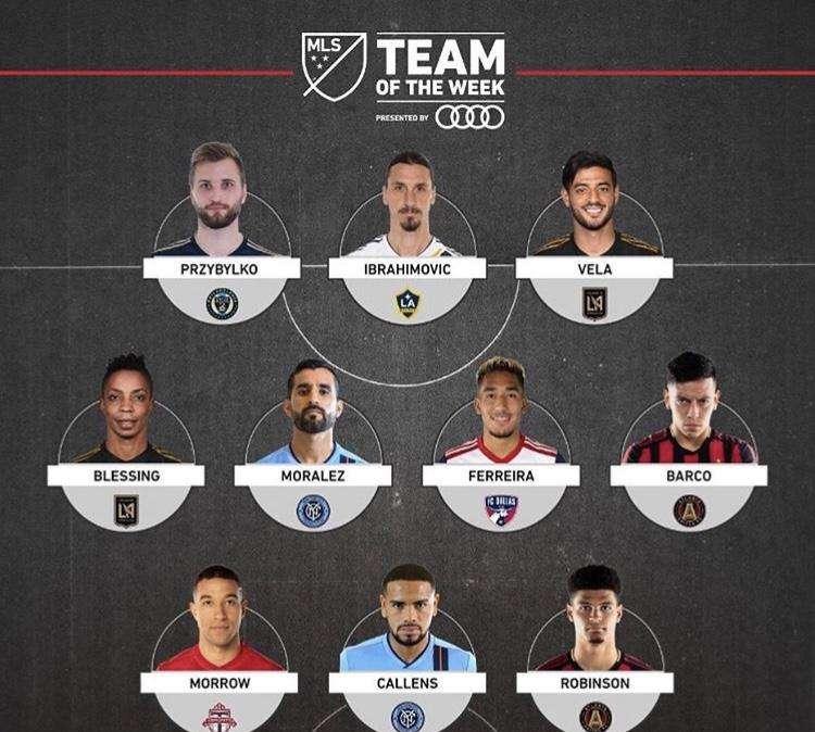 Four Blues in the MLS Team Of The Week