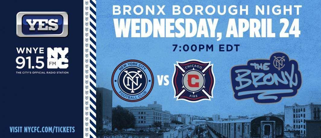 Bronx Borough Night Kicks Off on April 24 vs Chicago Fire