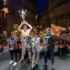 Tanta emozione alla festa in piazza IV novembre a Perugia per i successi della Sir