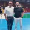 Il saluto dell'assessore comunale Pierluigi Vossi alla Bartoccini Perugia di volley femminile