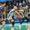 La Sir Susa Scai Perugia in campo a Monza nell'anticipo della Superlega di volley maschile