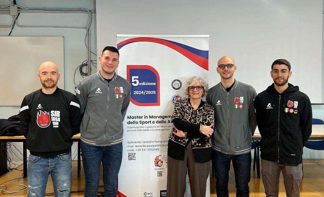 La Sir protagonista alla facoltà di scienze motorie dell'Università di Perugia con Piccinelli e Zoppellari