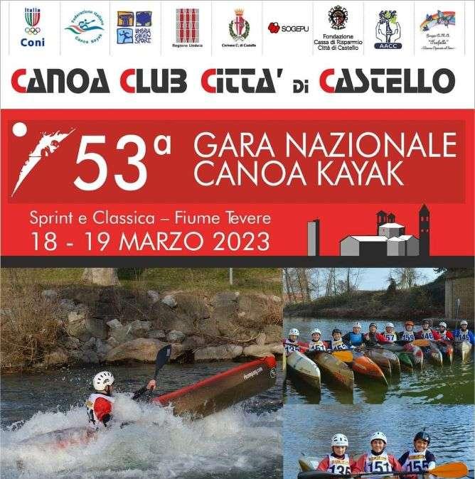 Sabato e domenica a Città di Castello la gara nazionale di canoa per tutte le età