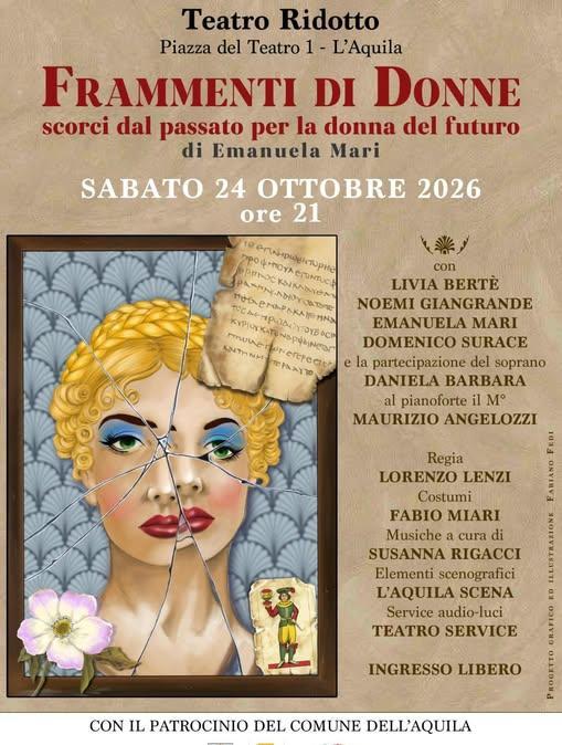In teatro il testo di Emanuela Mari "Frammenti di donne", con... 'scorci dal passato per la donna del futuro'