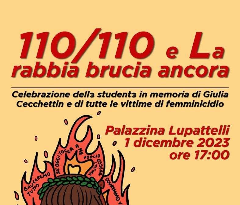 ”110/110 e la rabbia brucia ancora": all'Università per Stranieri di Perugia ci si ritrova domani