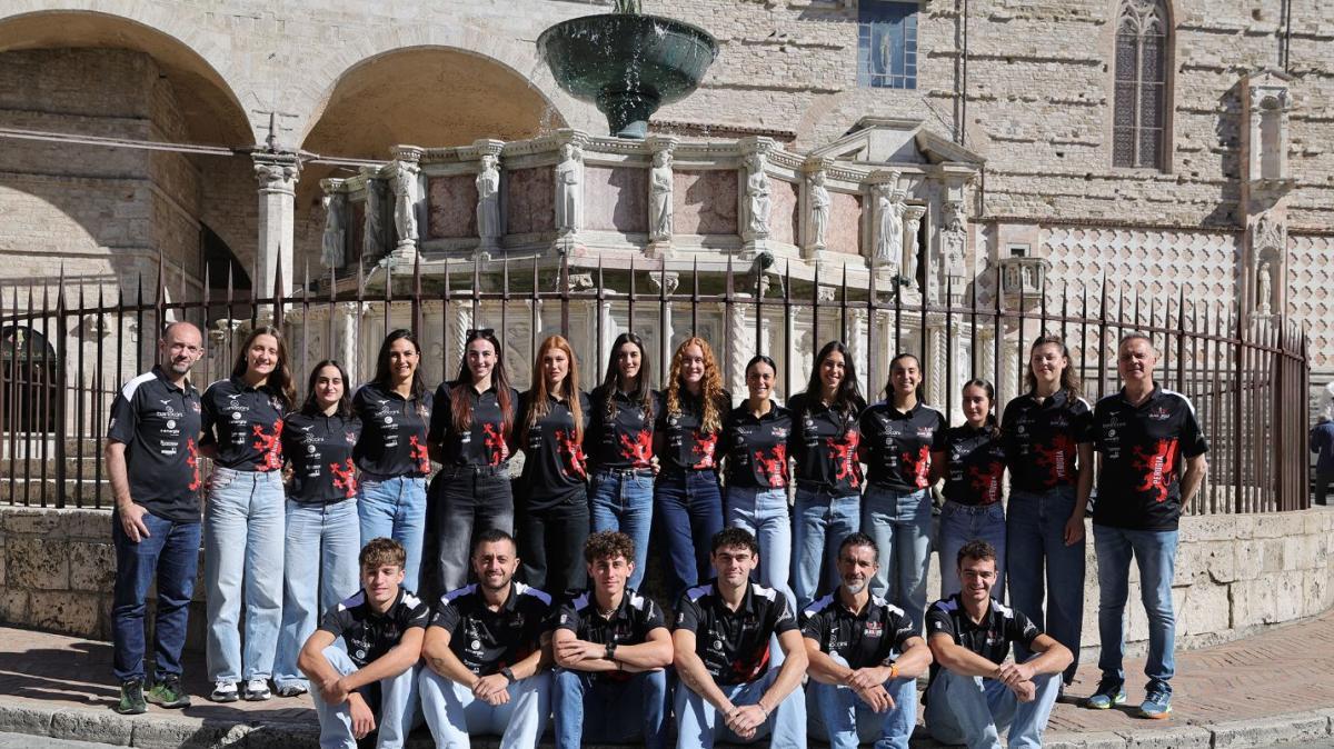 La Bartoccini Perugia ricevuta a Palazzo dei Priori dalla sindaca Ferdinandi e dall'assessore Vossi