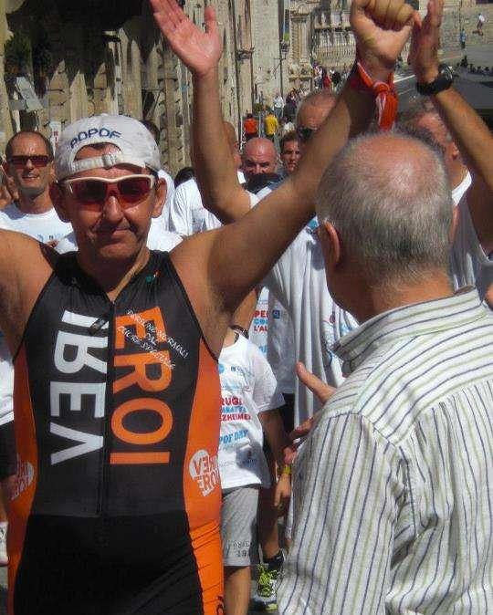 Grande Filippo 'Popof' Poponesi: 205 chilometri in 24 ore di corsa nel centro di Perugia