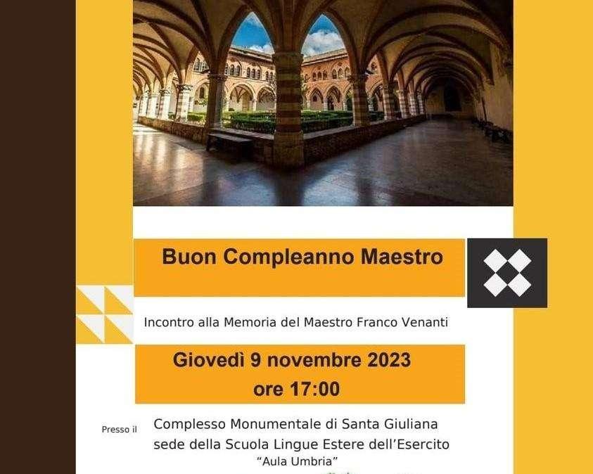 Giovedì 9 novembre al complesso del Santa Giuliana incontro alla memoria del maestro Franco Venanti