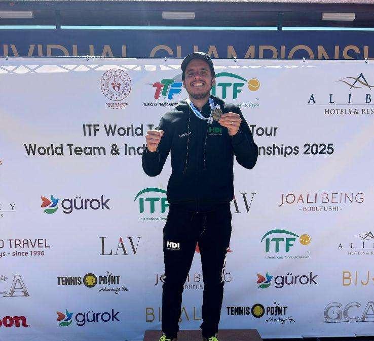 Il tennista perugino Tomas Gerini conquista il titolo mondiale Itf Over 30