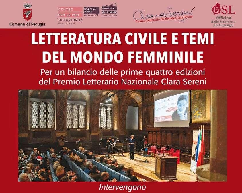 Martedì a Perugia incontro sul mondo femminile promosso dal "Premio Letterario Clara Sereni"
