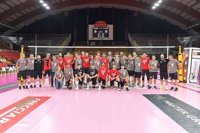 E' terminata 2-2 l'amichevole al PalaBarton tra Sir Susa Vim Perugia e Santa Croce