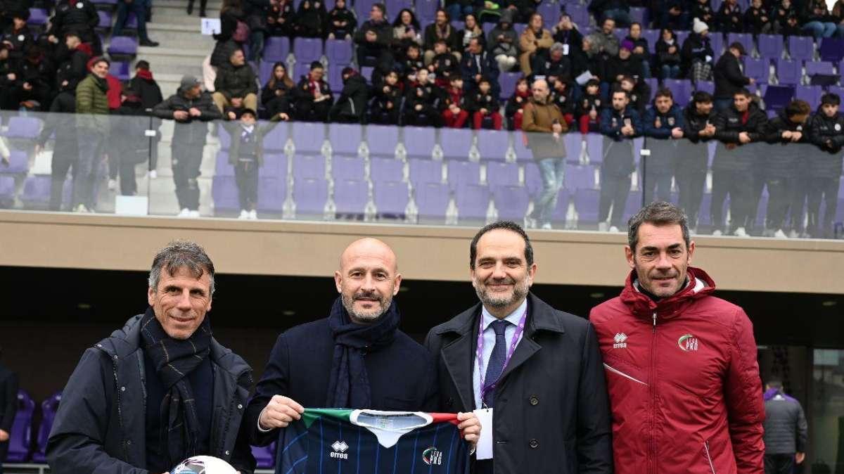 Contro la Fiorentina in campo nella ripresa con l'Under 17 di C i tre del Perugia Yimga, Mori e Barberini