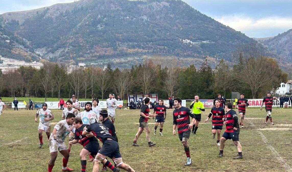 Gubbio in festa per aver battuto Perugia nel derby di Serie B di rugby
