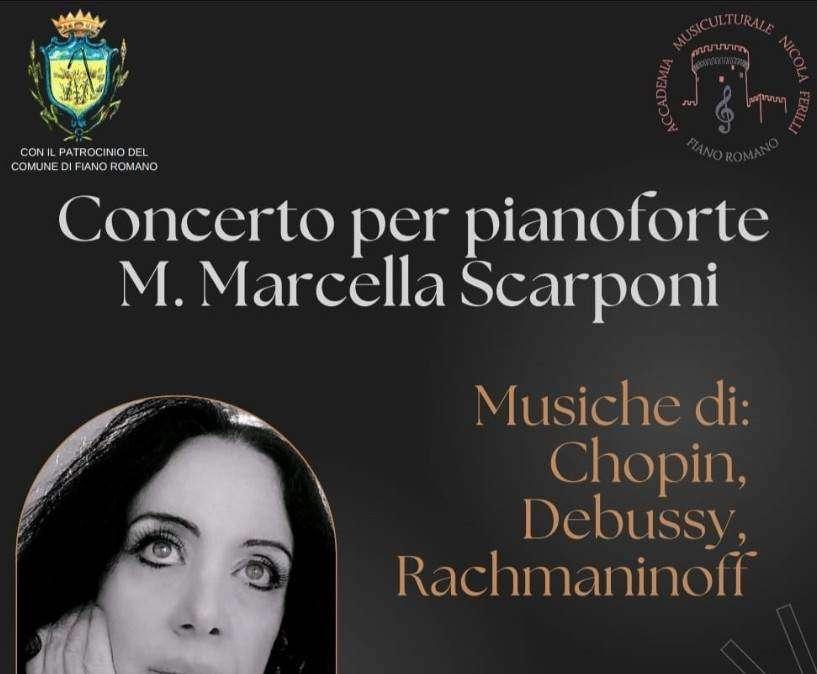 La pianista perugina Marcella Scarponi in concerto martedì sera a Fiano Romano