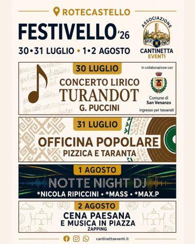 A Rotecastello di San Venanzo c'è il "Festivello": serate di qualità a partire dal 30 luglio