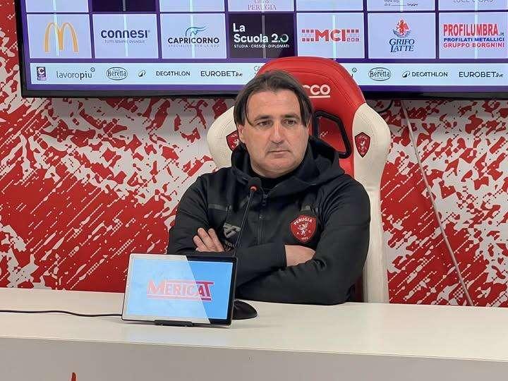 "Fino a quando sarò l’allenatore darò il massimo: questo Perugia lo sento mio e i giocatori hanno fiducia in me"