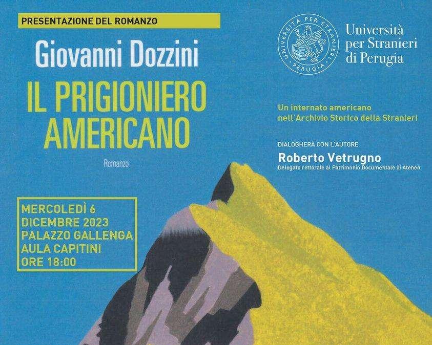 Giovanni Dozzini presenta mercoledì il suo romanzo all'Università per Stranieri 