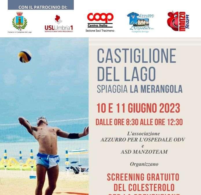 A Castiglione del Lago sabato e domenica torneo di beach volley e screening del colesterolo